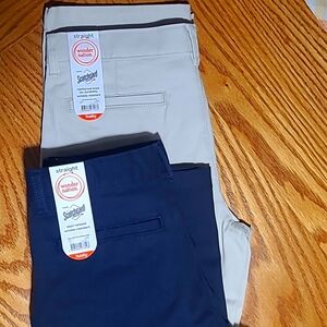 2 Pairs Kids wonder nation school/casual pants 12 husky